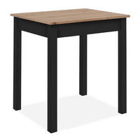 ESSTISCH Eiche Artisan, schwarz 90 x 67 cm, Küchentisch in modernem Design - Schwarz/Eiche Artisan, Holzwerkstoff/Kunststoff (67/90/76cm) - Furn.Design