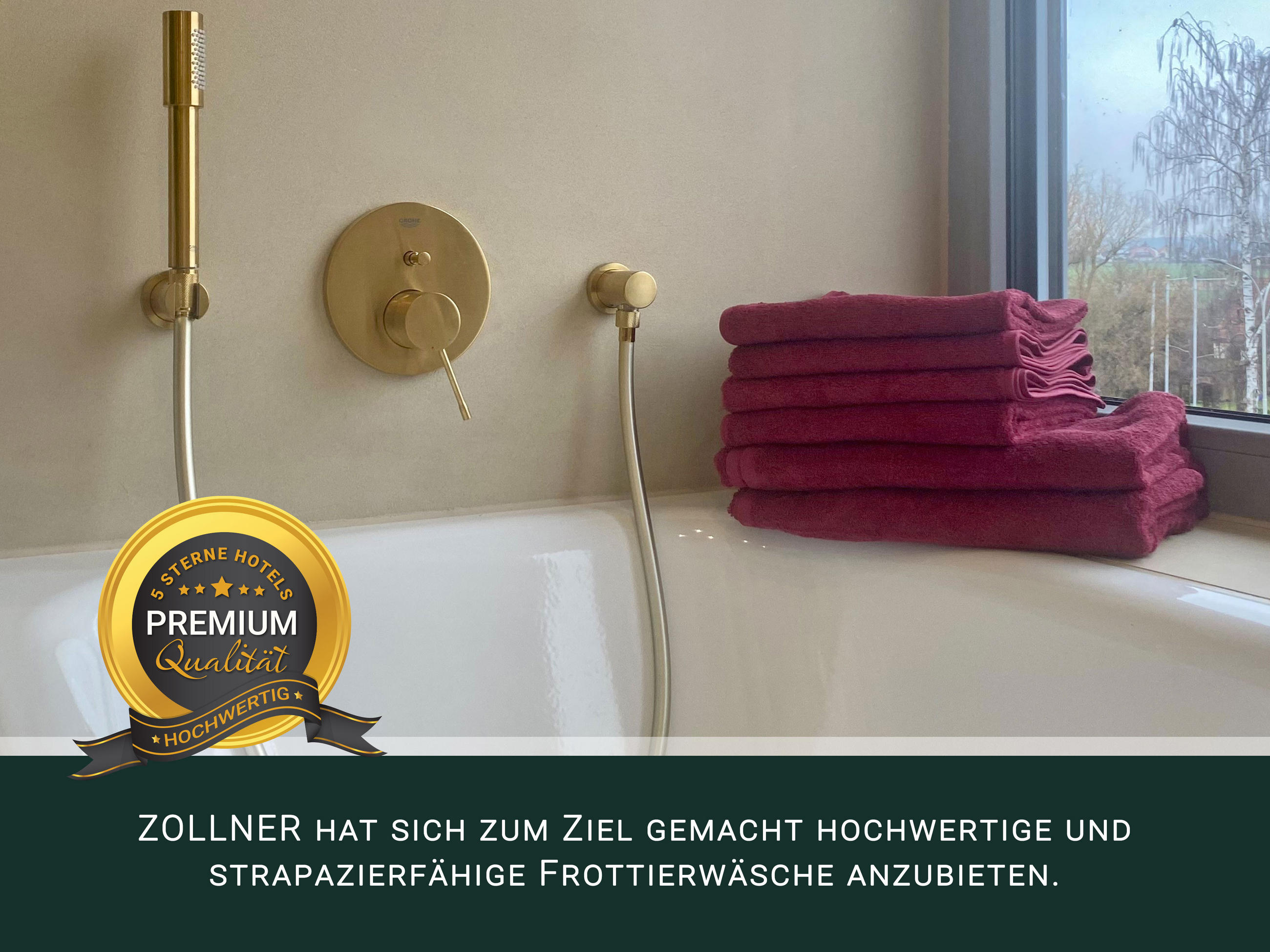 HANDTÜCHER SET, 6er-Set, 50x100 cm + 70x140 cm, 100% Baumwolle, Rot - Bordeaux, Textil (50/100cm) - Zollner