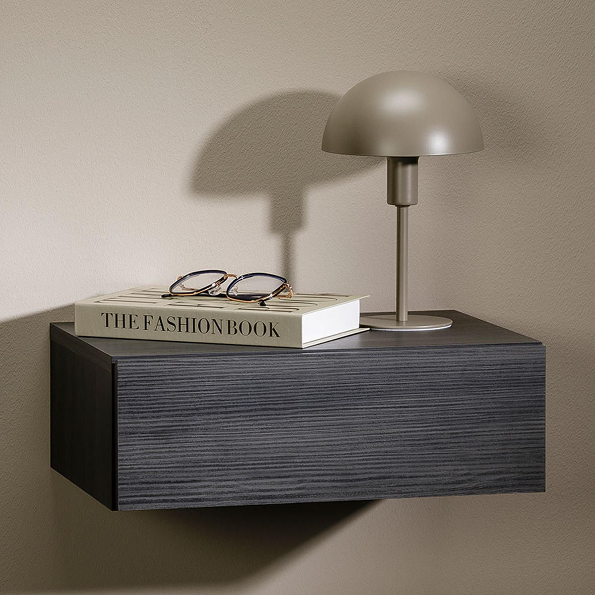 NACHTTISCH ANNE hängend - Eschefarben, Holzwerkstoff (42/14/30cm) - CARO-Möbel