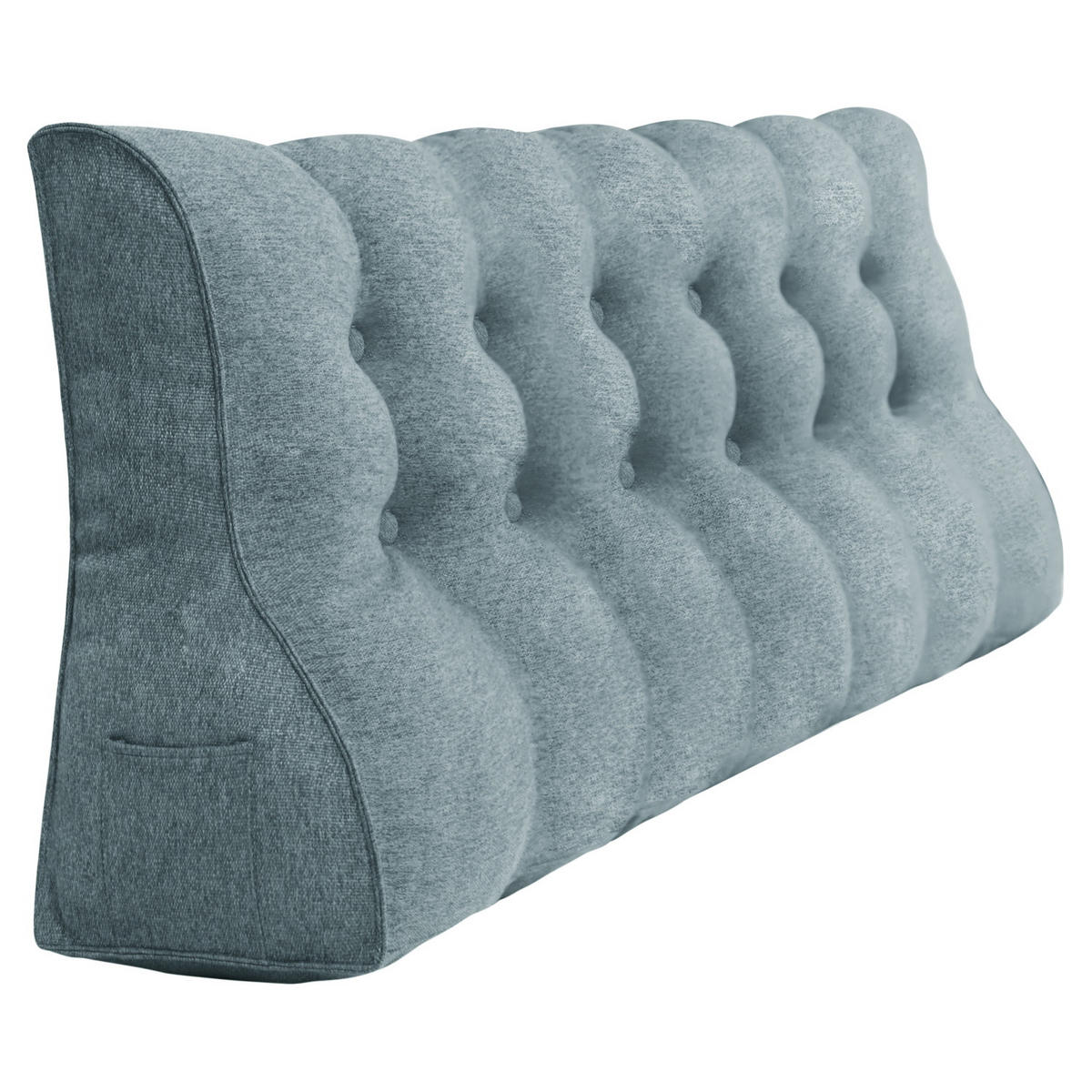RÜCKENKISSEN Körperkontur Leinenlook Grau 180 cm - Grau, Textil (55/180cm) - Vercart