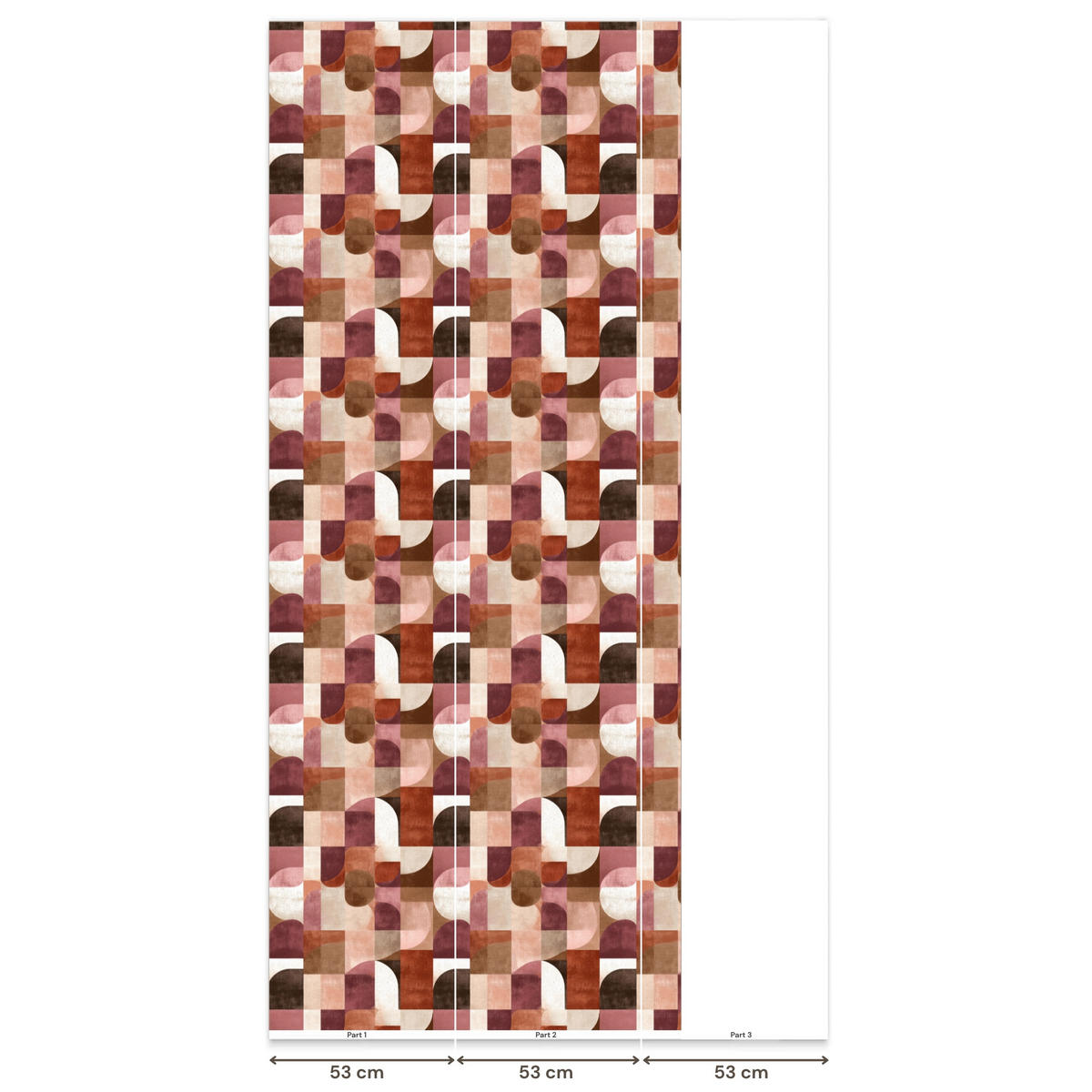 TAPETE - Geometrie - Modern - Retro - 120x280 cm - Multicolor, Papier (120/280cm) - OnlyWow