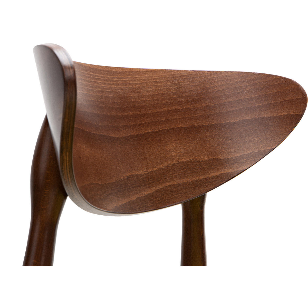 STUHL-SET RABI 2 Stück Gestell aus Buche Massivholz, schwarz - Walnussfarben/Schwarz, Holz/Buchenholz (47/79/45cm) - KONSIMO®