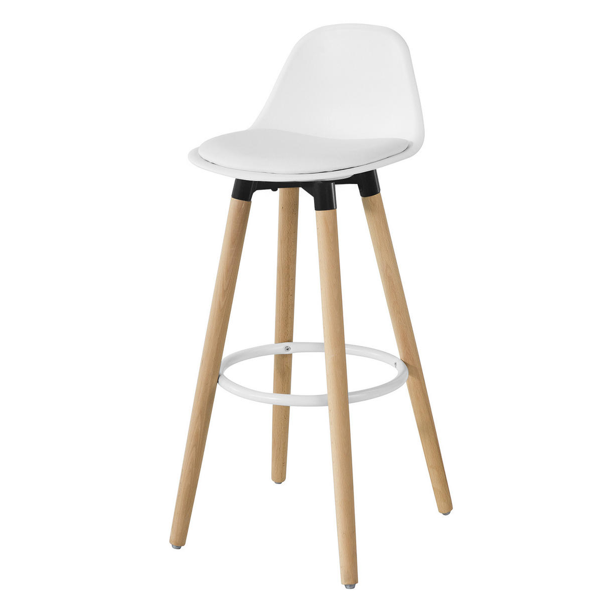 BARHOCKER Buche Weiß - Weiß, Holzwerkstoff (39/92/41cm) - SoBuy