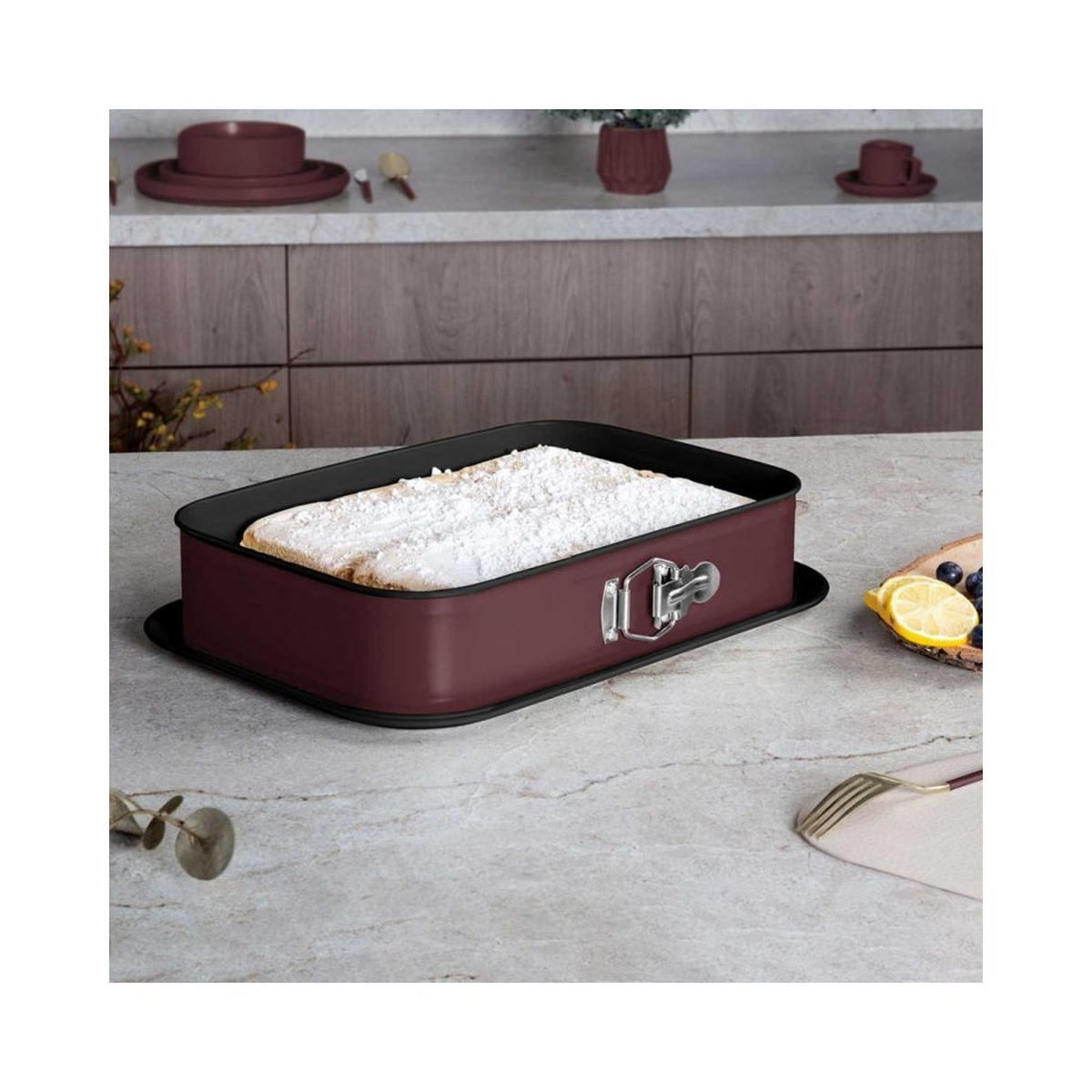 BACKFORM Burgunderrot 39/27/7.5 cm BH7941 - Bordeaux, Metall (27/7.5/39cm) - Berlinger Haus