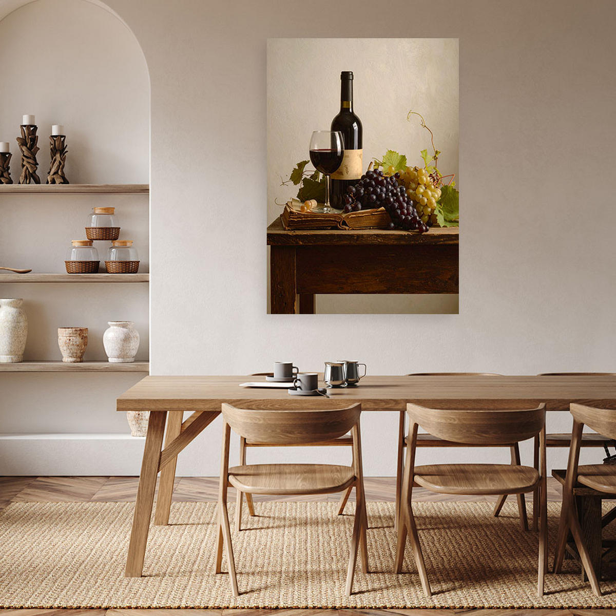 LEINWANDBILD Essen & Trinken 40x60cm - Beige, Textil (40/60cm) - Feeby