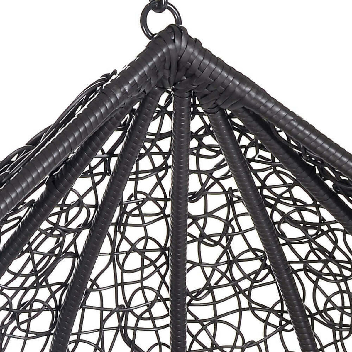 HÄNGESESSEL CIELO - Schwarz, Nur Korb - Schwarz/Grau, Kunststoff (104/200/104cm) - Home Deluxe