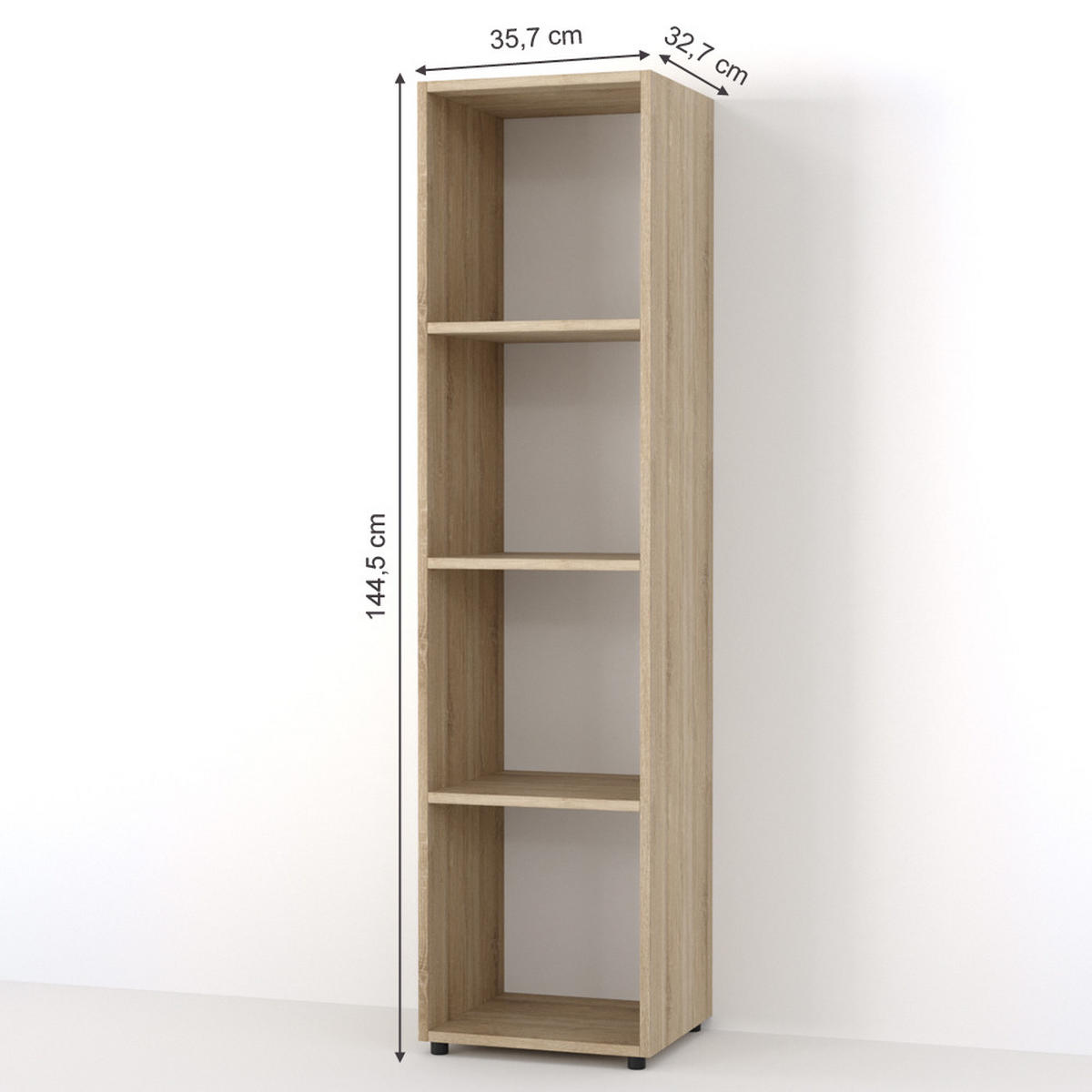 RAUMTEILER Ludus Sonoma 142.5 x 36.2 cm - Sonoma Eiche, Holzwerkstoff (142.5/36.2/33cm) - Vicco