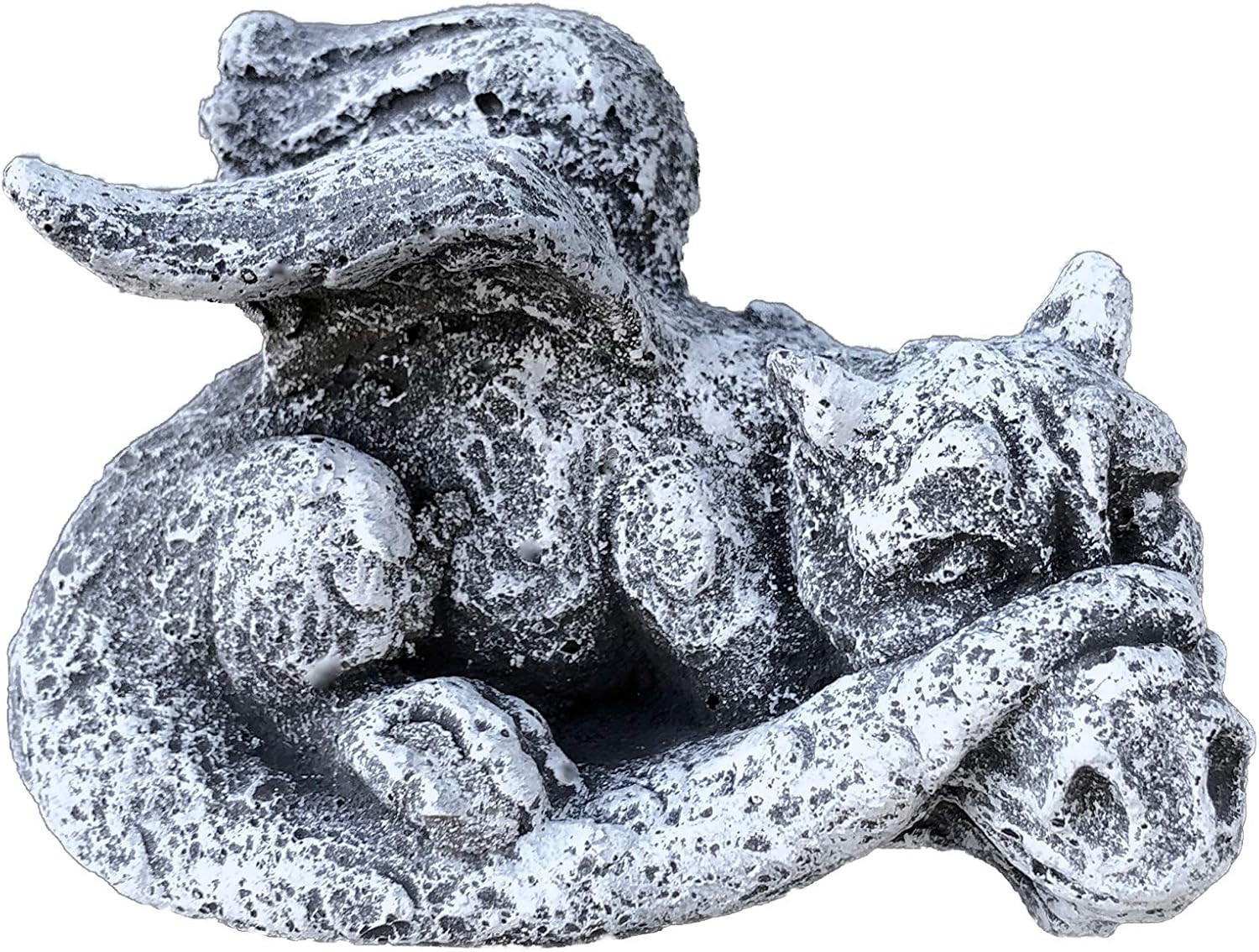STEINFIGUR Mini Drache frostfest Steinguss - Grau, Stein (9/7/7cm) - stoneandstyle