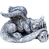 STEINFIGUR Mini Drache frostfest Steinguss - Grau, Stein (9/7/7cm) - stoneandstyle