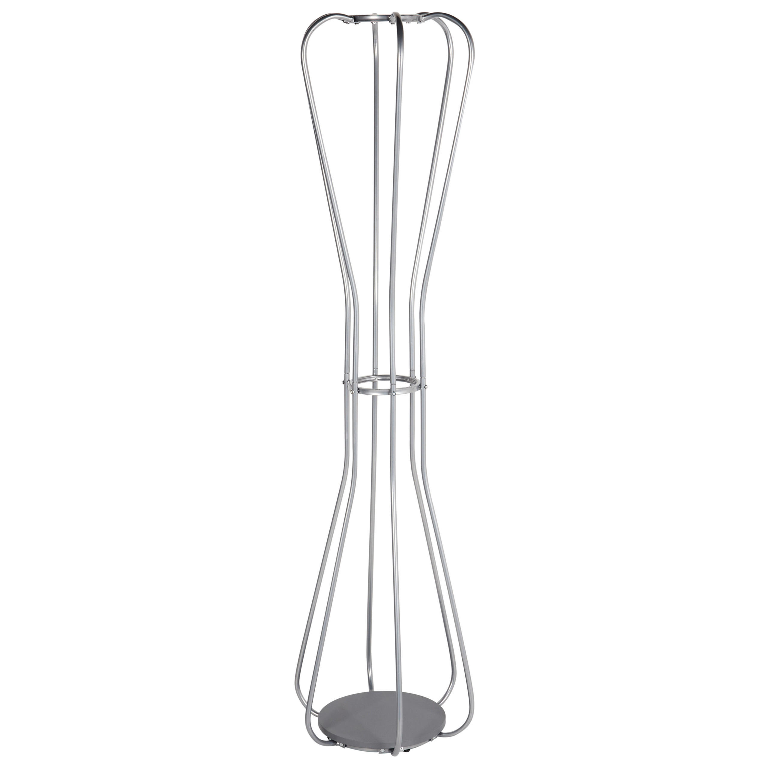 GARDEROBENSTÄNDER Metall silber 165 cm Ordway - Silberfarben, Metall (42/165/42cm) - Beliani