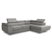 ECKSOFA Caris Cord, Seite: Rechts - Grau, Holz/Textil (273/203cm) - Sofnet