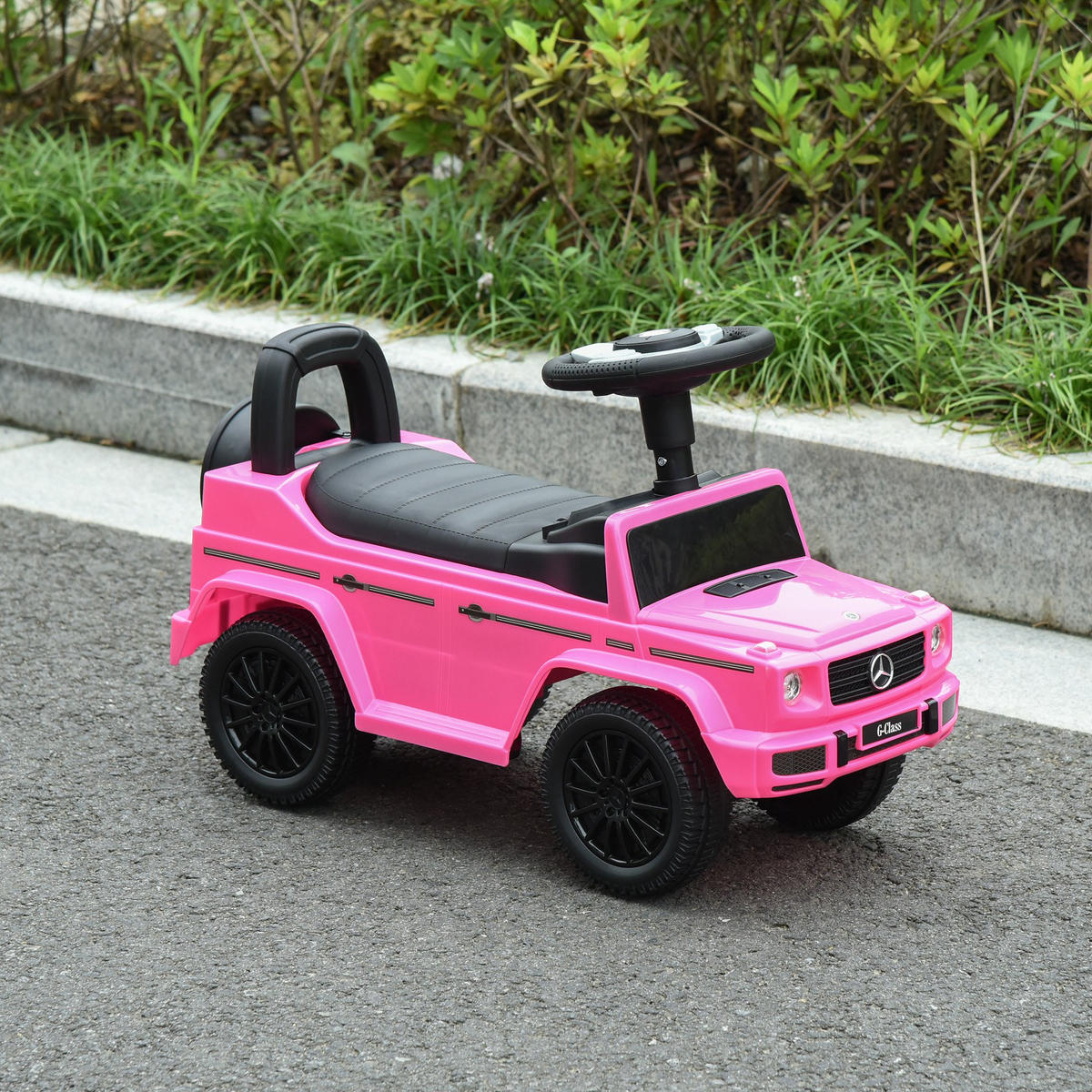 RUTSCHFAHRZEUG DE-16955 mit Hupe & Kofferraum Rosa - Pink, Kunststoff (62.5/28.5/45cm) - ComfortXL