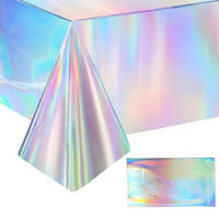 TISCHDECKE Glitzer 274 x 137 cm - Multicolor, Kunststoff (274/137/1.5cm)