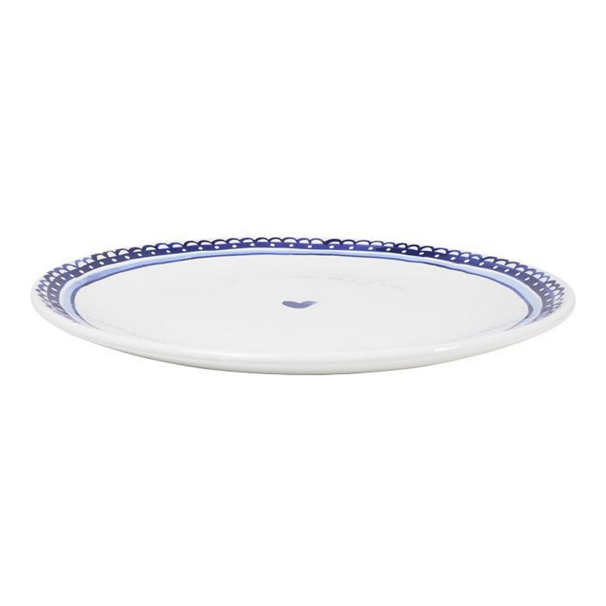 SPEISETELLER Delfts Blond Herz in Blau - 26cm - Blau, Keramik (26.2/26.3/3cm) - Blond Amsterdam