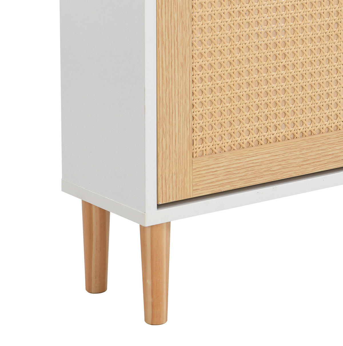 SCHUHSCHRANK aus MDF 90x125x17cm in Natur mit 3 Klappen & Schublade - Naturfarben, Holzwerkstoff (90/125/17cm) - Modfu