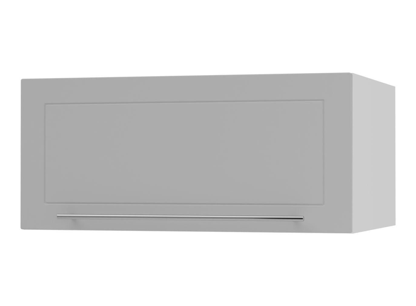 KLAPPHÄNGESCHRANK Kvantum W6B/80 Dust Grey Matt / Weiß Matt 80 / 59 / 36cm - Weiß/Grau, Holz/Holzwerkstoff (80/36/59cm) - Feldmann-Wohnen