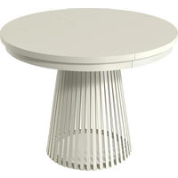 ESSTISCH Scala runder ausziehbarer, Beige Kaschmir 100-180/100/75 cm - Kaschmir, Holzwerkstoff/Metall (100/100/75cm) - WFL GROUP