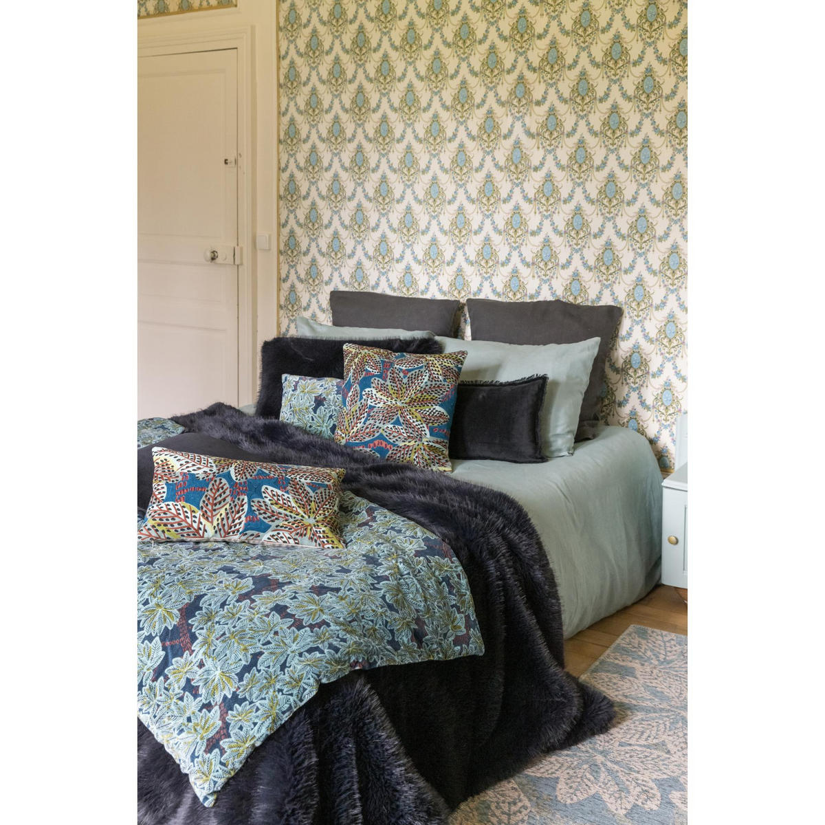 KISSENBEZUG Zeff graugrün 50 x 75 cm - Grün, Textil (75/50cm) - Vivaraise