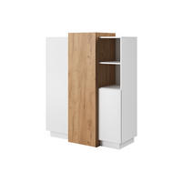 KOMMODE 3D weiß / gold craft oak 110cm / 45 cm / 133,5 cm - Weiß, Holz/Holzwerkstoff (110/133/45cm) - Feldmann-Wohnen