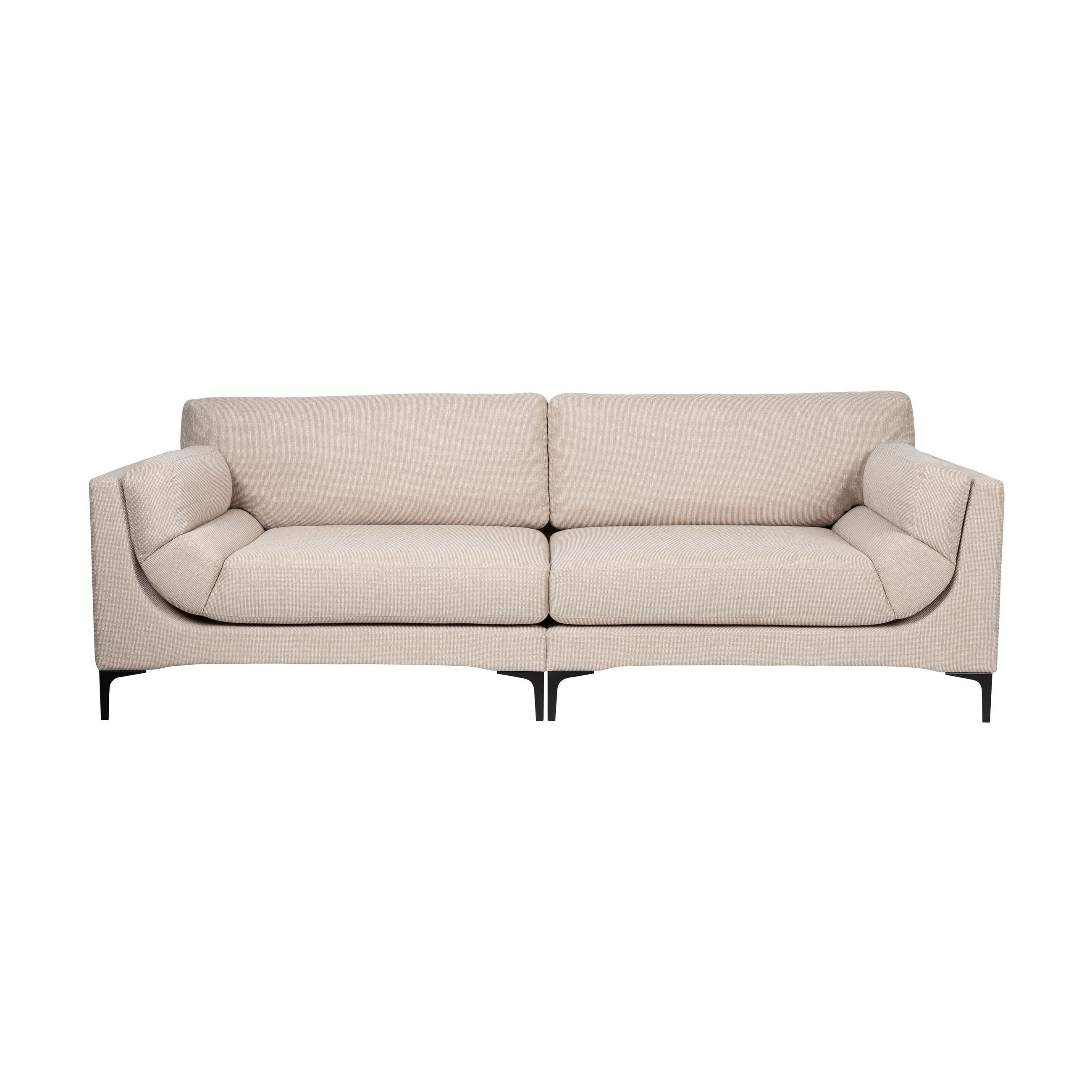 SOFA 3-SITZER Balcony Beige - Beige, Textil (256/85/99cm) - Zuiver