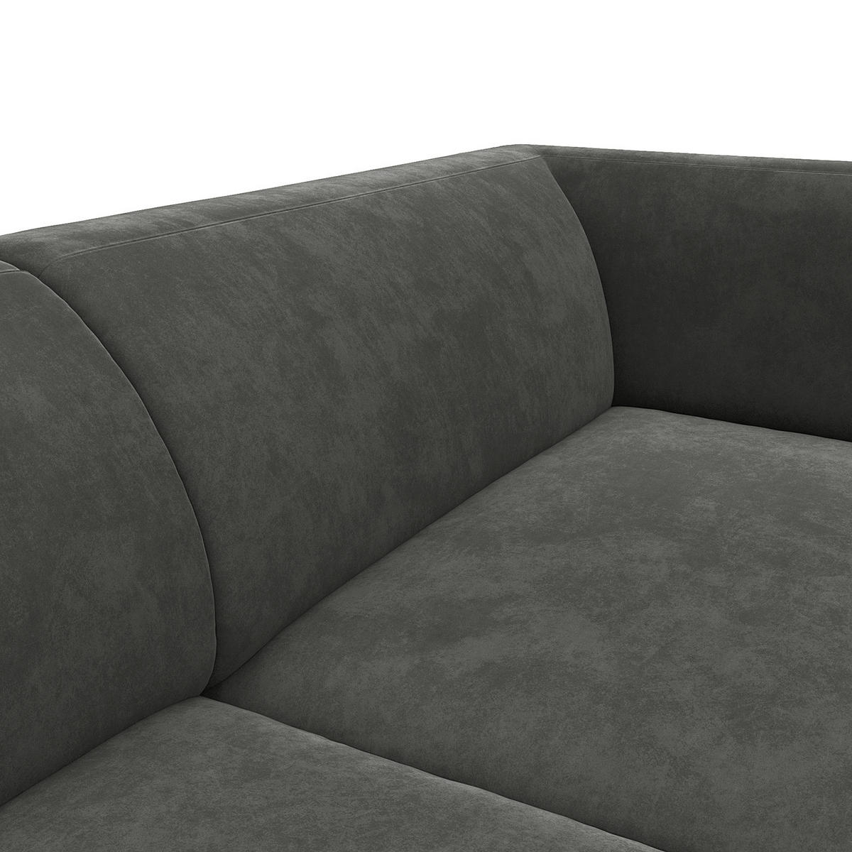 3-SITZER SOFA - Schwarz/Grün, Textil/Metall (205/74/88cm) - home24