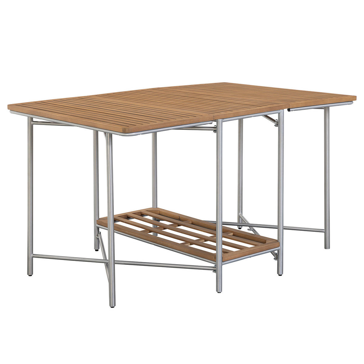 GARTENESSGRUPPE - 5-teilig - Akazie massiv / Aluminium - Braun - Akaziefarben, Holz/Metall - home24