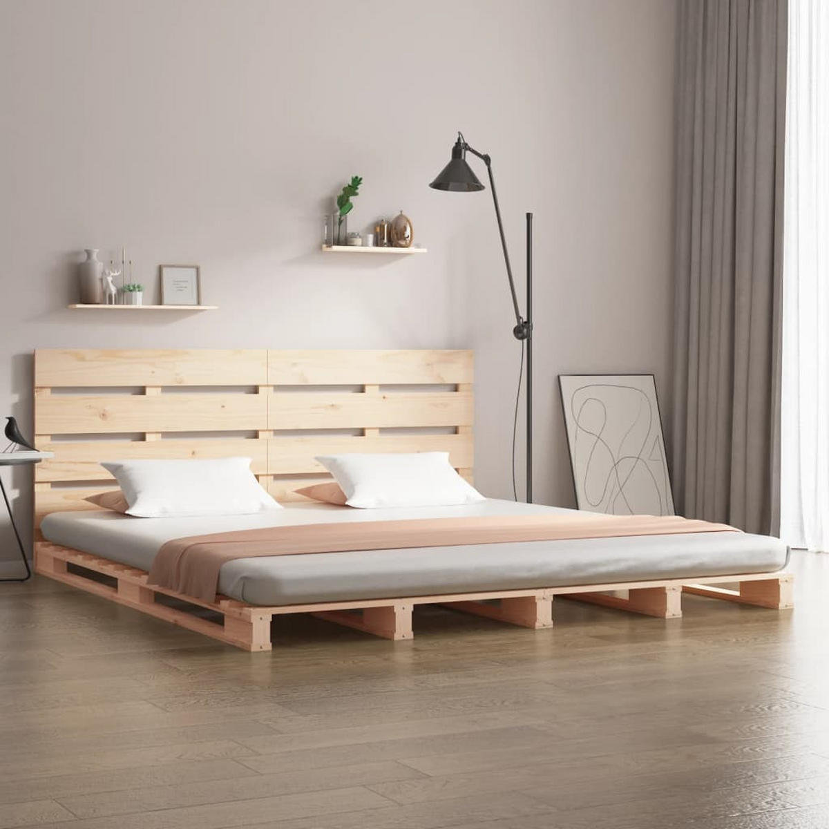 MASSIVHOLZBETT Ohne Matratze 160/200 Cm Kiefernholz - Braun, Holz (160/200cm) - vidaXL