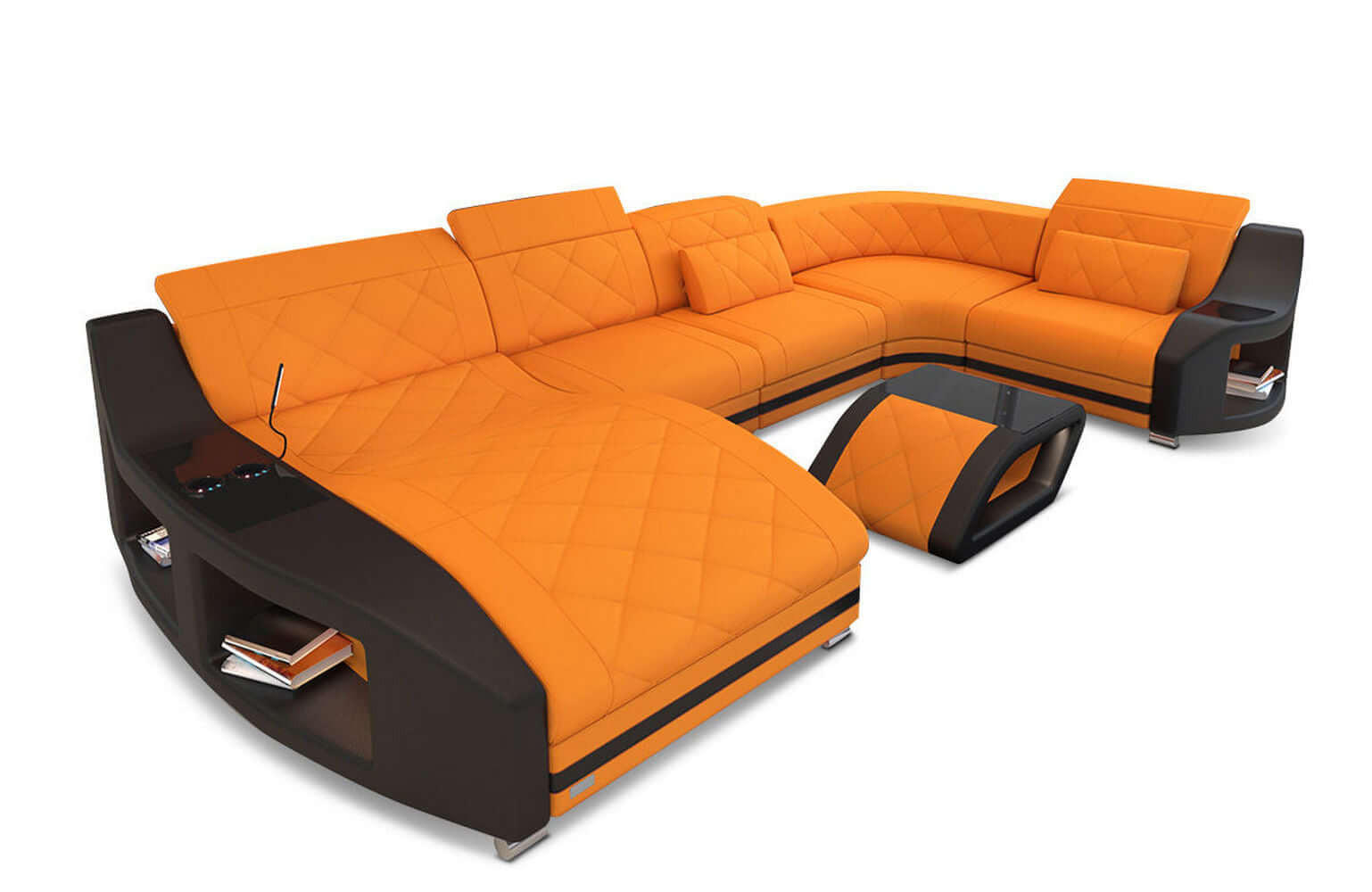 XXXLutz Wohnlandschaft Orange 404x90x220 cm