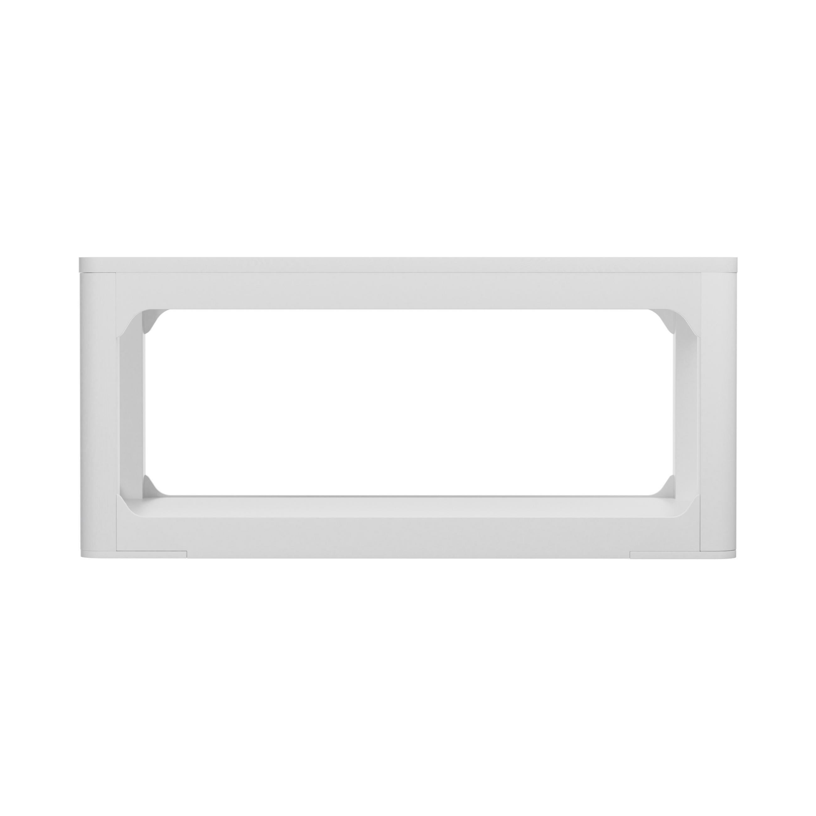 COUCHTISCH rechteckig Weiß 2 Ablagen 100/50/44.5 cm - Weiß, Holzwerkstoff (100/50/44.5cm)