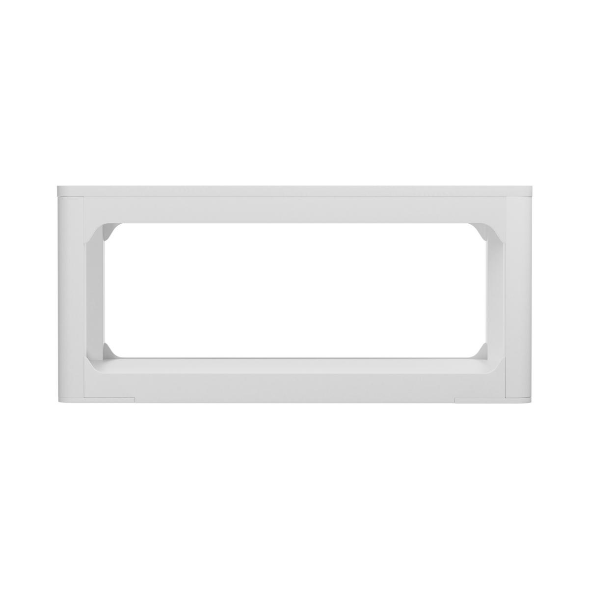 COUCHTISCH DE-37277 100 cm mit zweistufigem Stauraum Weiß - Weiß, Holzwerkstoff (100/50/44.5cm) - ComfortXL