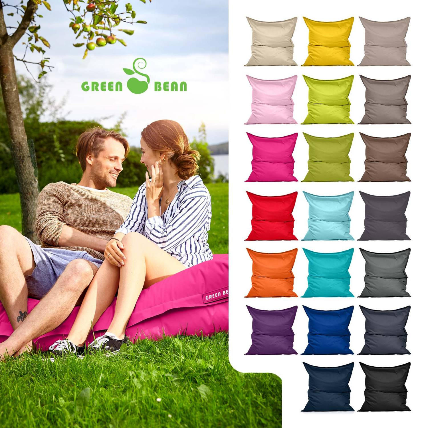 SITZSACK XXL "Square" 140x180cm - 380 L - Pink, Textil (140/25/180cm) - Green Bean
