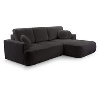 ECKSCHLAFSOFA Vento schwarz rechts - Schwarz, Textil (260/168cm) - Beautysofa