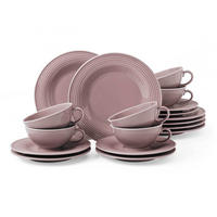 TEESERVICE Beat Color Glaze Altrosa 18er Set - Dunkelrosa, Keramik (1/1/1cm) - Seltmann Weiden