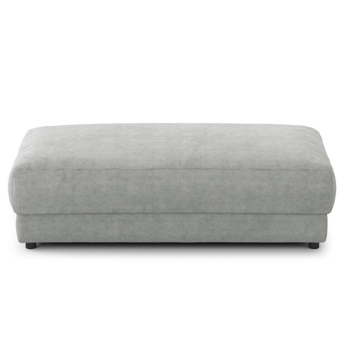 POLSTERHOCKER - rechteckig - Schwarz/Grau, Kunststoff/Textil (134/45/65cm) - home24