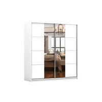 SCHIEBETÜRENSCHRANK - Schrank POSA 38 Weiß - Weiß, Holzwerkstoff (203/218/61cm) - Möblo