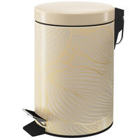 KOSMETIKEIMER Hosta - Beige/Goldfarben, Kunststoff/Metall (17/25/25cm) - Sanilo