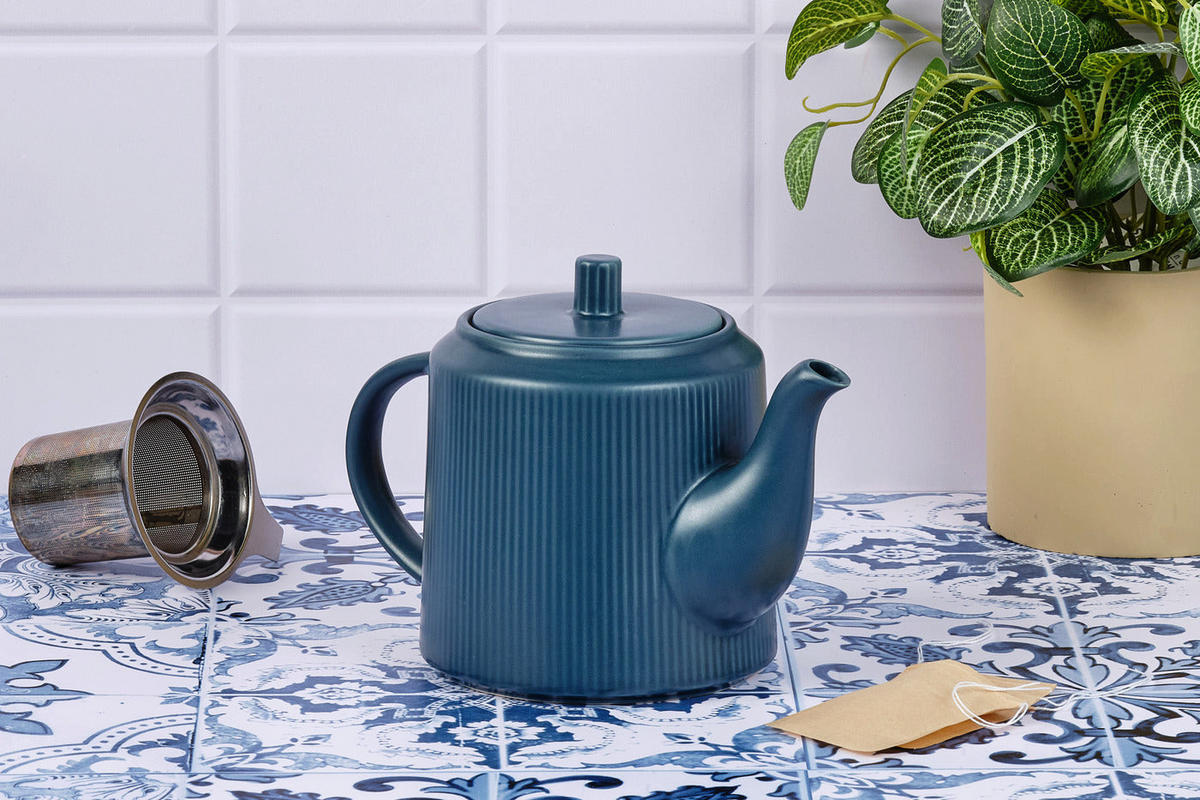 TEEKANNE Scandi 1300ml - Marineblau - Blau, Keramik (1.3L) - Björn