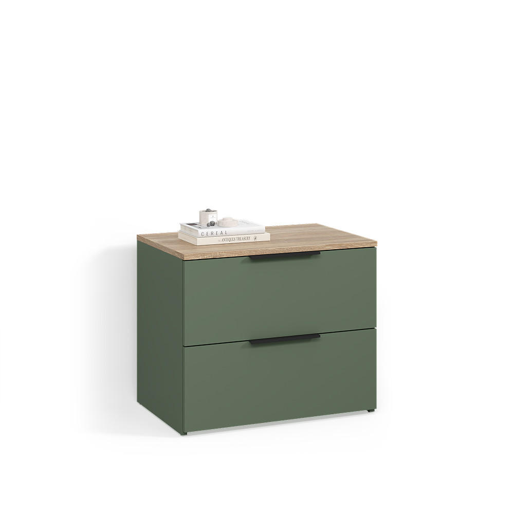 Livinity® KREDENC Piave Zelená 60 x 50 cm se 2 zásuvkami