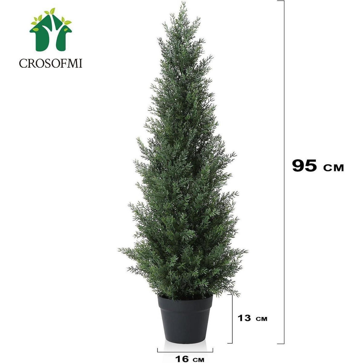 KÜNSTLICHER Zedernbaum 95 cm 2er-Set - Grün, Kunststoff (58cm)