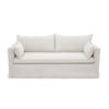 SCHLAFSOFA GERADE Leinen und Baumwolle Weiß 206cm - Weiß, Textil (206/93/89cm) - Sia Home