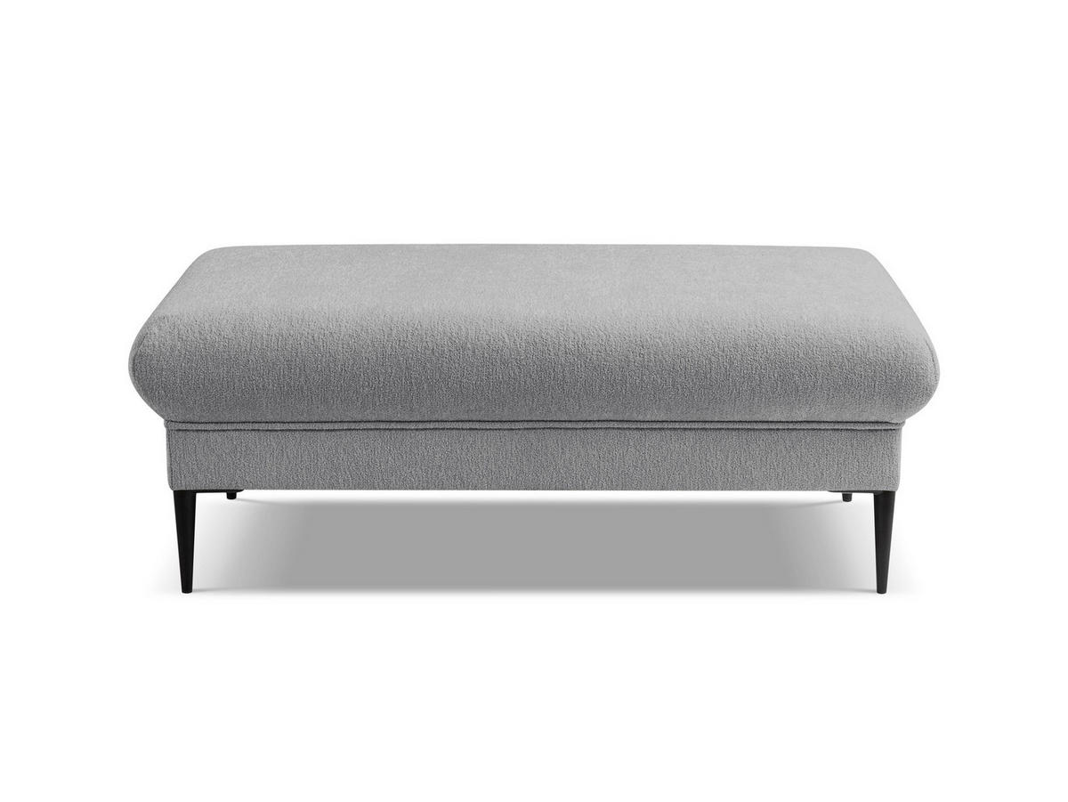 POUF Chenille Stoff Grau - Hellgrau/Schwarz, Holzwerkstoff/Textil (111/88/60cm) - Makamii