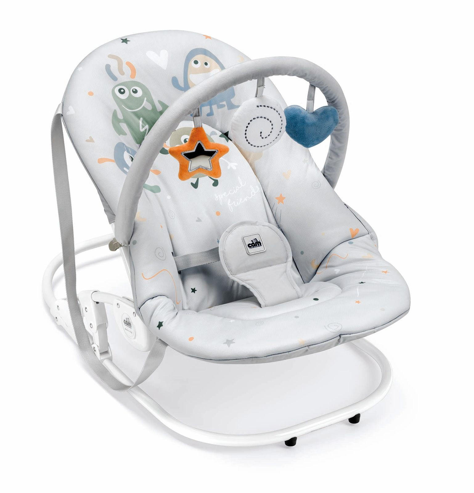 BABYWIPPE Schaukel mit Spielbogen - Grau, Metall (74/60/64cm) - Cam il Mondo del Bambino S.p.A.