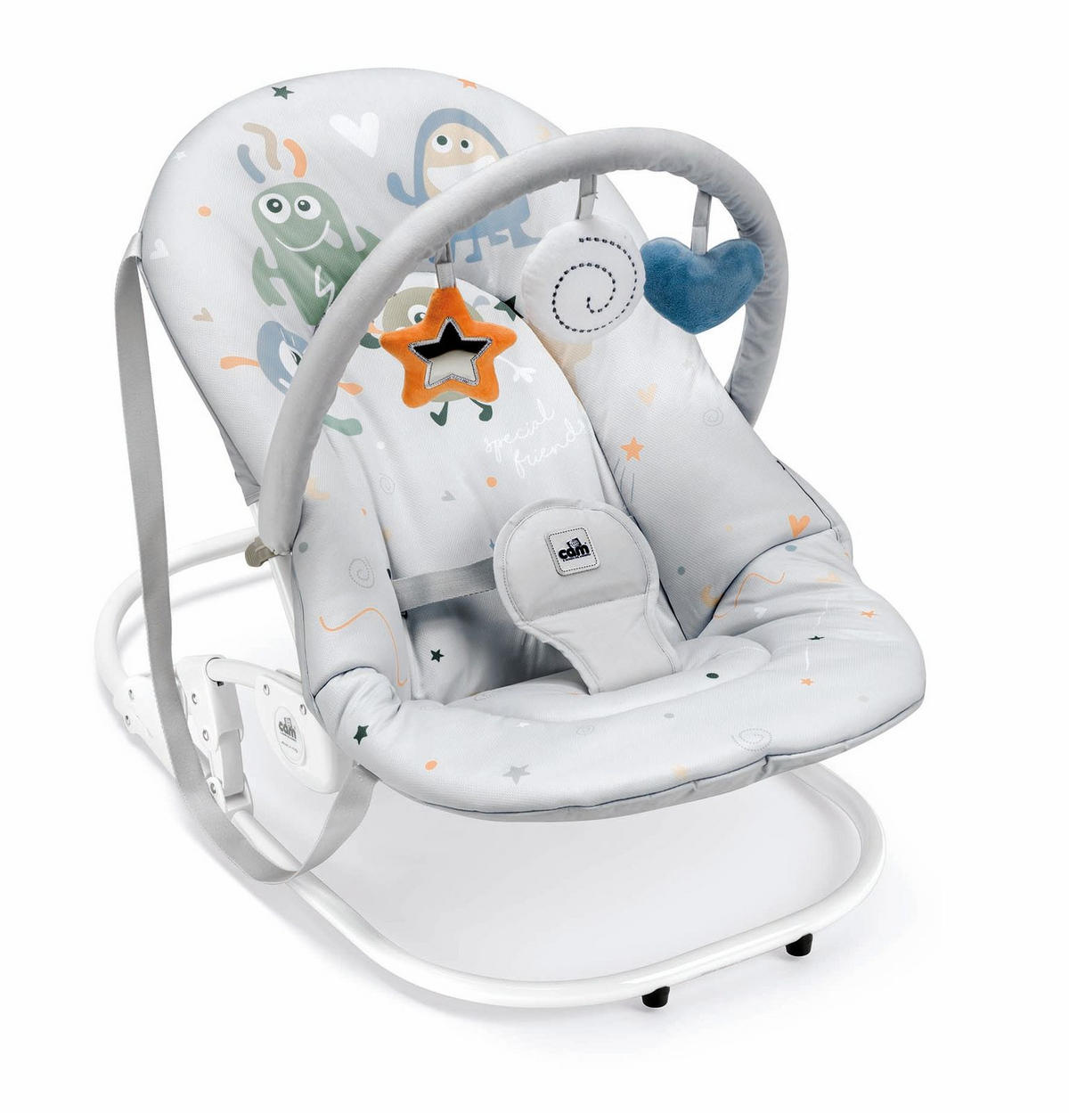 BABYWIPPE Schaukel mit Spielbogen - Grau, Metall (74/60/64cm) - Cam il Mondo del Bambino S.p.A.