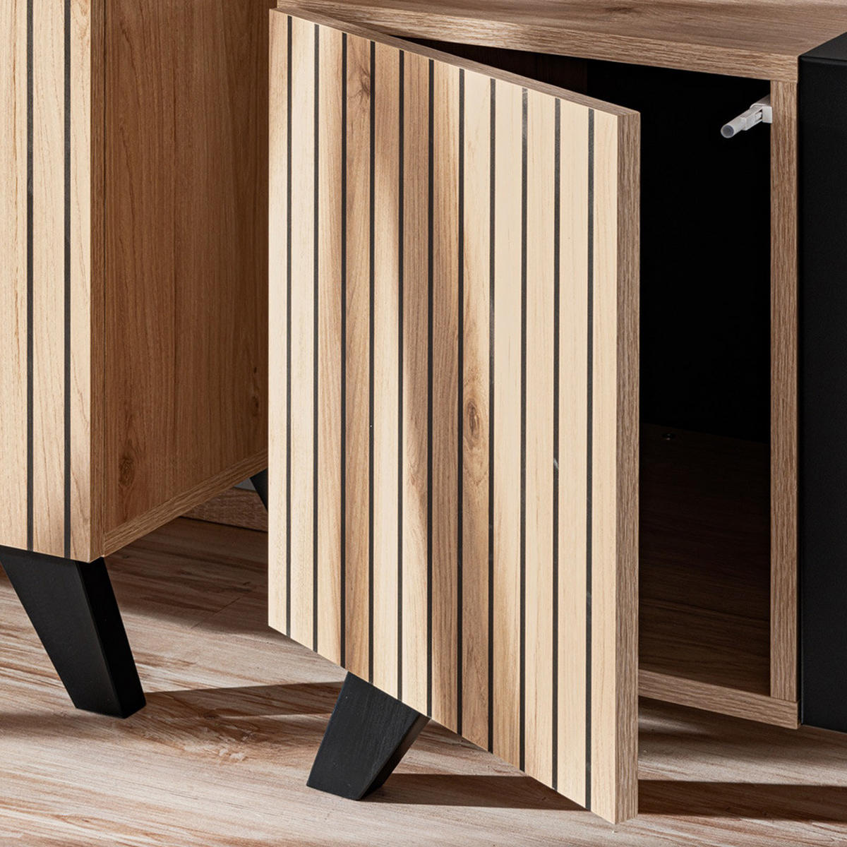 WOHNZIMMER-SET 5-TLG. Laterza-164 - Braun, Holzwerkstoff (480/192/45cm) - Lomado