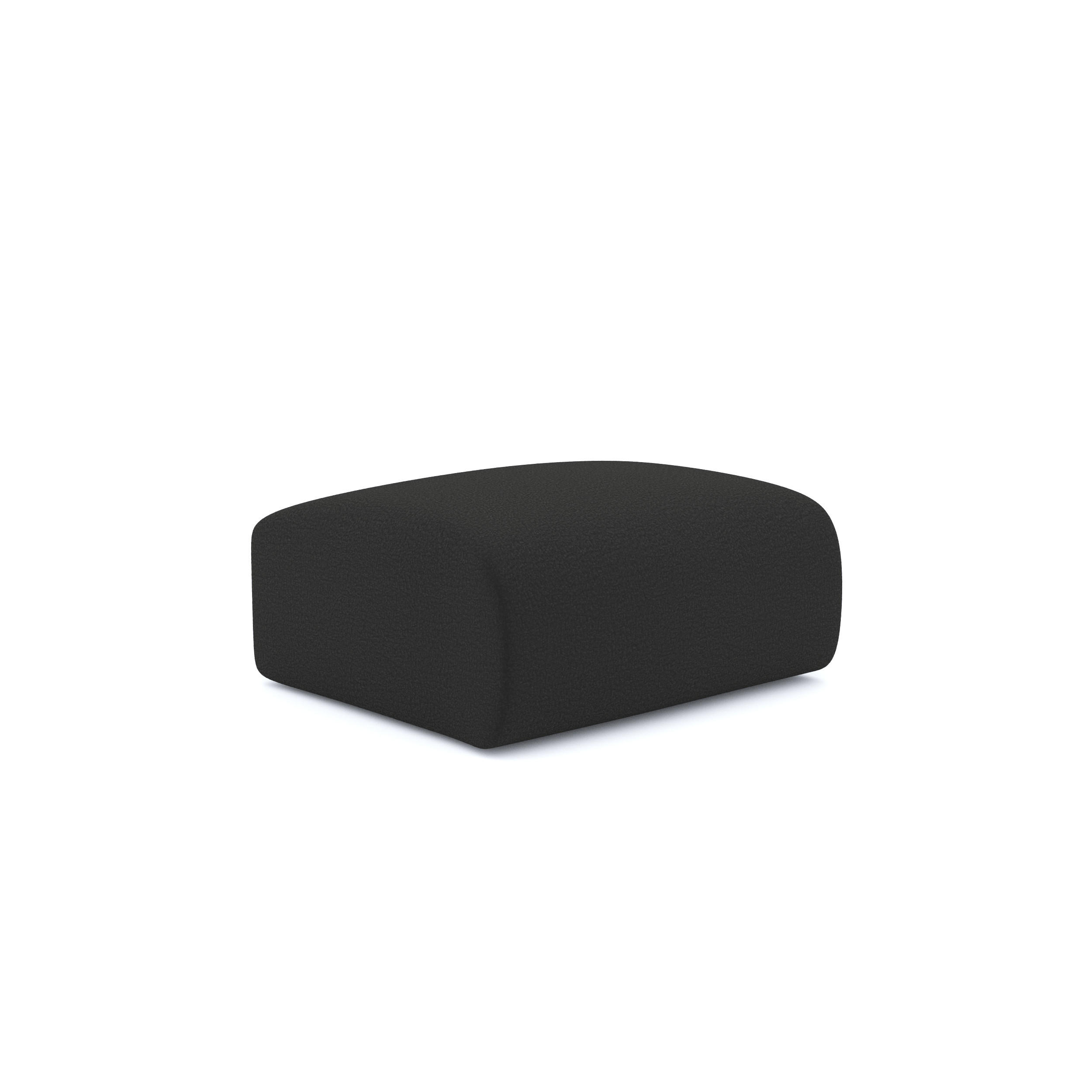 SITZKISSEN Bouclé-Stoff Schwarz 75cm - Anthrazit, Textil (75/45/75cm) - Sia Home