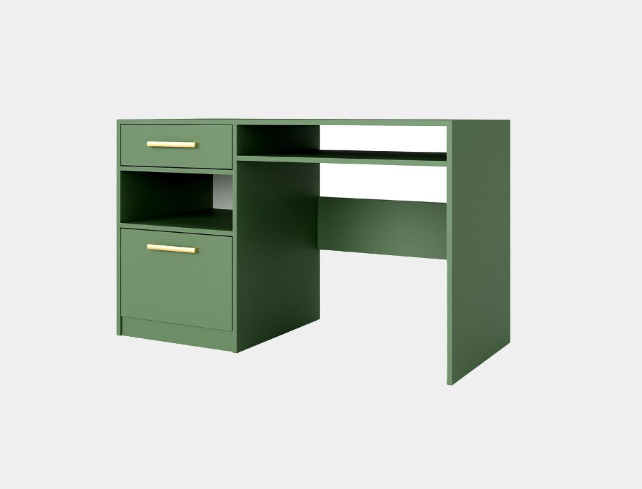 SCHREIBTISCH ELISE 125x58x82 cm Bürotisch Computertisch, Hellgrün - Hellgrün, Holzwerkstoff (58/125/82cm) - MASSENO