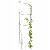 GARTENPERGOLA für Blumen, 28 x 120 cm, schwarz - Schwarz, Metall (28/120cm) - KADAX