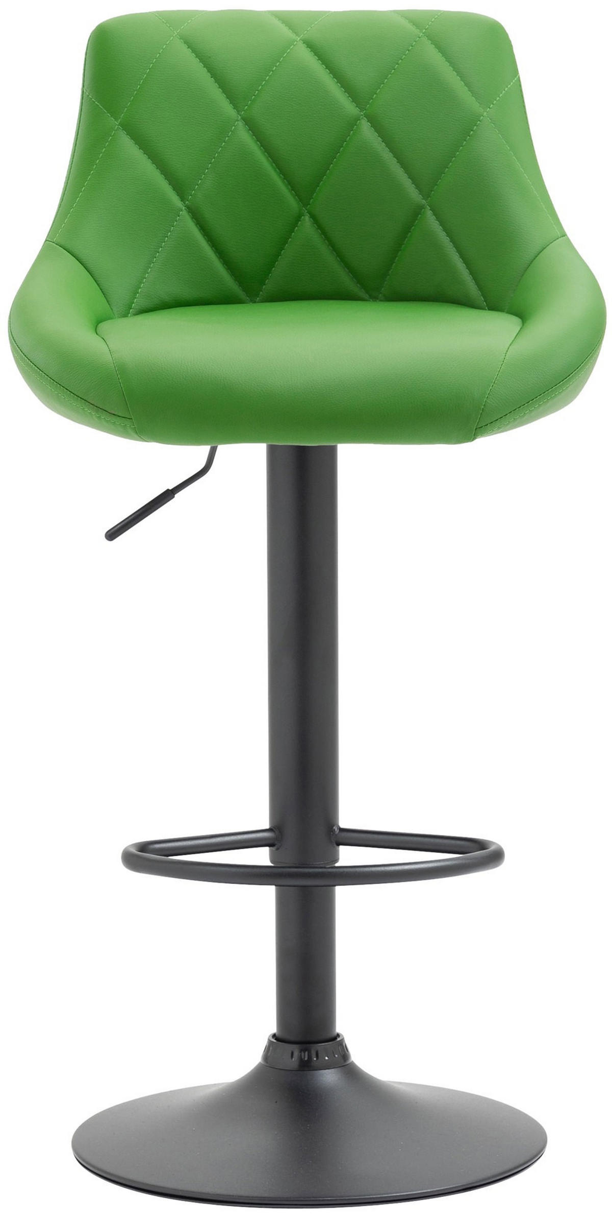 BARHOCKER Lazio 83-104x46x49 cm Grün - Grün, Leder (46/83/49cm) - furnicato