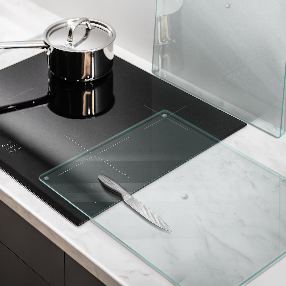 HERDABDECKPLATTE (2stk.) 40x52 cm Transparent - Transparent, Glas (40/0.4/52cm) - TULUP