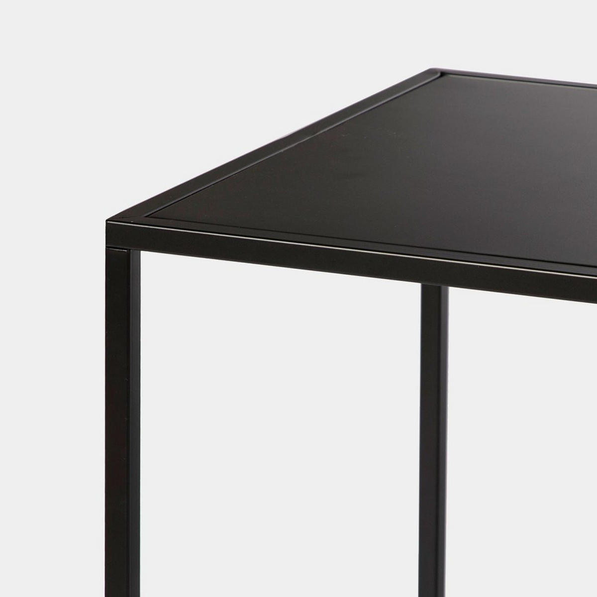 BEISTELLTISCH Ida Schwarz 45 cm x 53 cm - Schwarz, Metall (45/45/53cm) - Klast Home